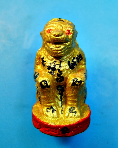 หนุมานชมภูนุช หลวงปู่หมุน ปลุกเสก รุ่นพระเจ้าห้าพระองค์ 5พิธีใหญ่ 2543 ทาทองฐานแดงตะกรุดทองคำ