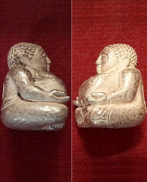 พระสังกัจจายลอยองค์ เนื้อเงิน หลวงพ่อแพ วัดพิกุลทอง ปี35 ตอกโค๊ตใต้ฐาน...เคาะเดียวแดง...