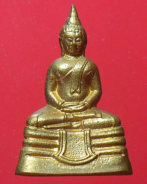 พระกริ่ง หลวงพ่อโสธร เนื้อทองเหลืองชุบทอง ก้นจารโค๊ตเลเซอร์ ปี2549 วัดโสธรวรารามวรวิหาร