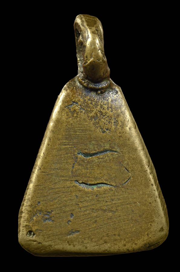  เหรียญหล่อจอบเล็ก หลวงพ่อเงิน วัดบางคลาน จ.พิจิตร พิมพ์แข้งติด