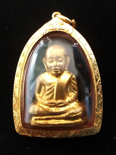 หลวงพ่อเงิน วัดมูลเหล็ก ปี15 พิมพ์นิยม มือนับแบ็งคฺ์ เลี่ยมทองพร้อมใช้