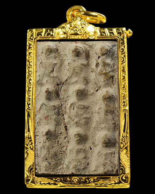 กรุเก่า2522 พระกรุนาดูนตัดเก้า จ.มหาสารคาม พิมพ์ตุ๊กตา เนื้อมะขามเปียกคราบขาว สภาพสวยมาก+ตลับทองคำ