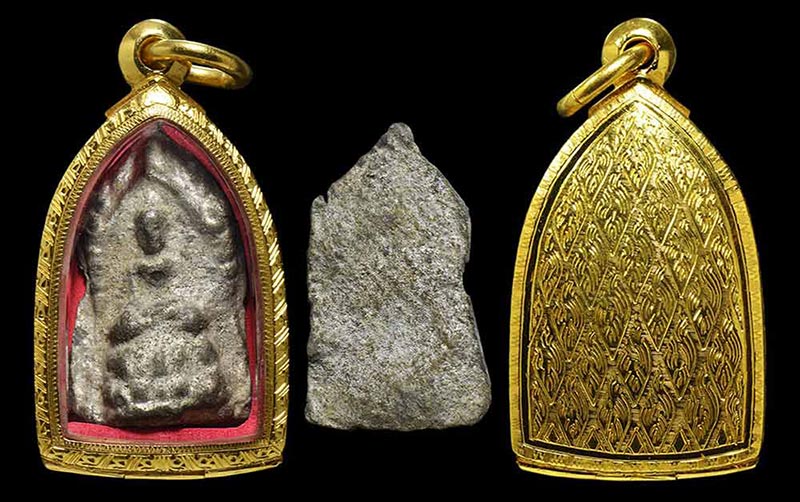 พระกำแพงซุ้มยอ กรุวัดบรมธาตุ จ.กำแพงเพชร สภาพสวยมากมาก+ตลับทอง9.7กรัม+บัตรรับรองครับ