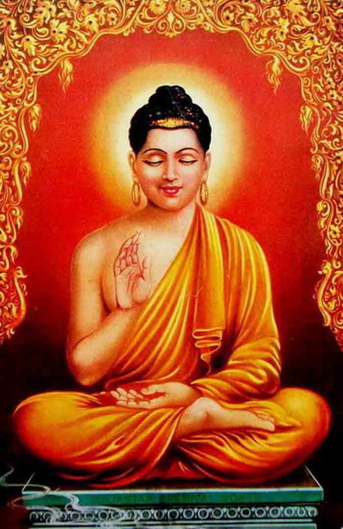  พระพุทธเจ้ามหาศาสดาโลก ปางประทานพร ประทับฐานบัว เนื้อทองเหลืองผิวขันลงหิน ขนาดหน้าตัก 5 นิ้ว ขนาดคว