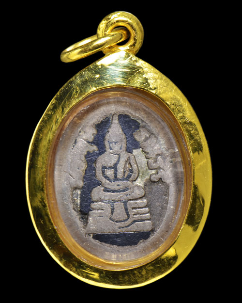 หัวแหวนตัด เนื้อเงินลงถม หลวงพ่อโสธร จ.ฉะเชิงเทรา เก่า ไม่ทราบปี+เลี่ยมทองครับ