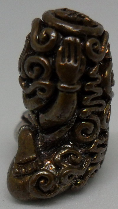 พระปิดตาอุตตโม หลวงพ่อสาคร เนื้อทองลำอู่ พิมพ์เล็ก หมายเลข 063