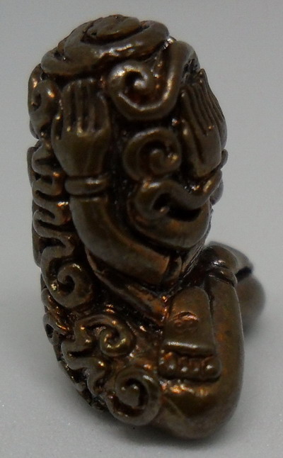 พระปิดตาอุตตโม หลวงพ่อสาคร เนื้อทองลำอู่ พิมพ์เล็ก หมายเลข 063