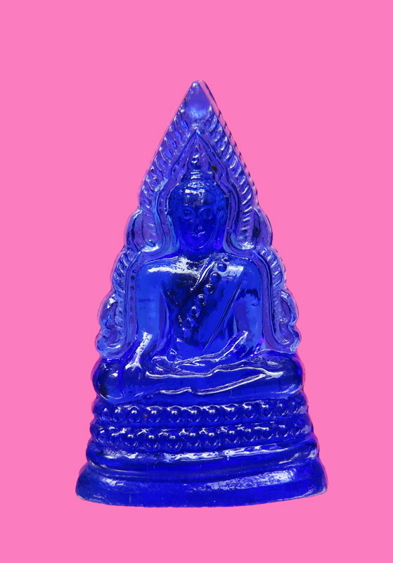 พระพุทธชินราช เนื้อแก้วสีน้ำเงิน หลวงพรหมโยธี ปี ๒๔๙๓