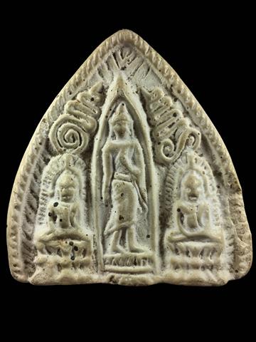 พระสาม เนื้อผงน้ำมัน องค์จัมโบ้ใหญ่เกือบฝ่ามือ หลวงพ่อกวย วัดโฆษิตาราม