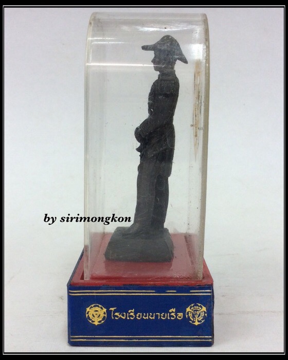 กรมหลวงชุมพรเขตอุดมศักดิ์ โรงเรียนนายเรือ ขนาดบูชา สูง3นิ้ว เนื้อโลหะรมดำ พร้อมแท่นครอบเดิมๆ