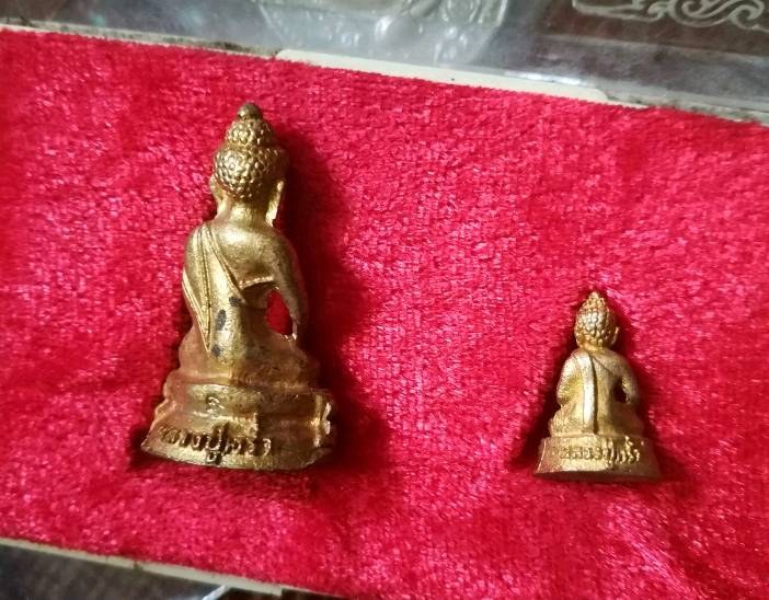 *เคาะเดียวแดง* พระกริ่งคู่พระชัยวัฒน์ หลวงปู่คร่ำ วัดวังหว้า จ.ระยอง กล่องเดิม #2