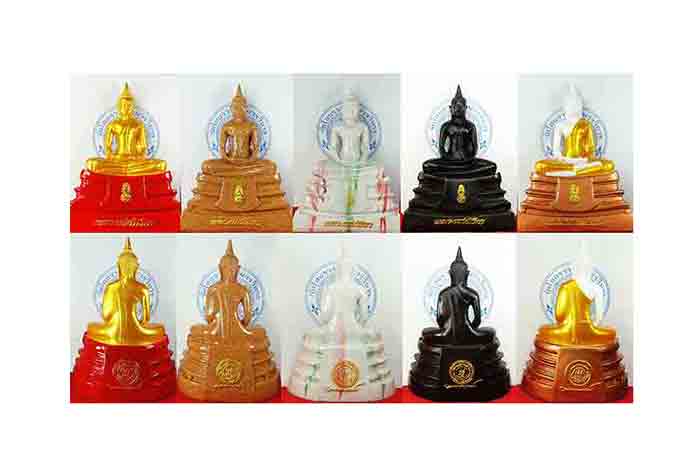 ***ยกชุด 5 องค์***พระบูชา พระพุทธโสธรเนื้อเรซิ่นเหล็กน้ำพี้+เนื้อกระเบื้องหลังคาโบส์ถ+เนื้อเรซิ่นสีส