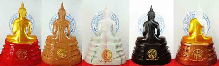 ***ยกชุด 5 องค์***พระบูชา พระพุทธโสธรเนื้อเรซิ่นเหล็กน้ำพี้+เนื้อกระเบื้องหลังคาโบส์ถ+เนื้อเรซิ่นสีส