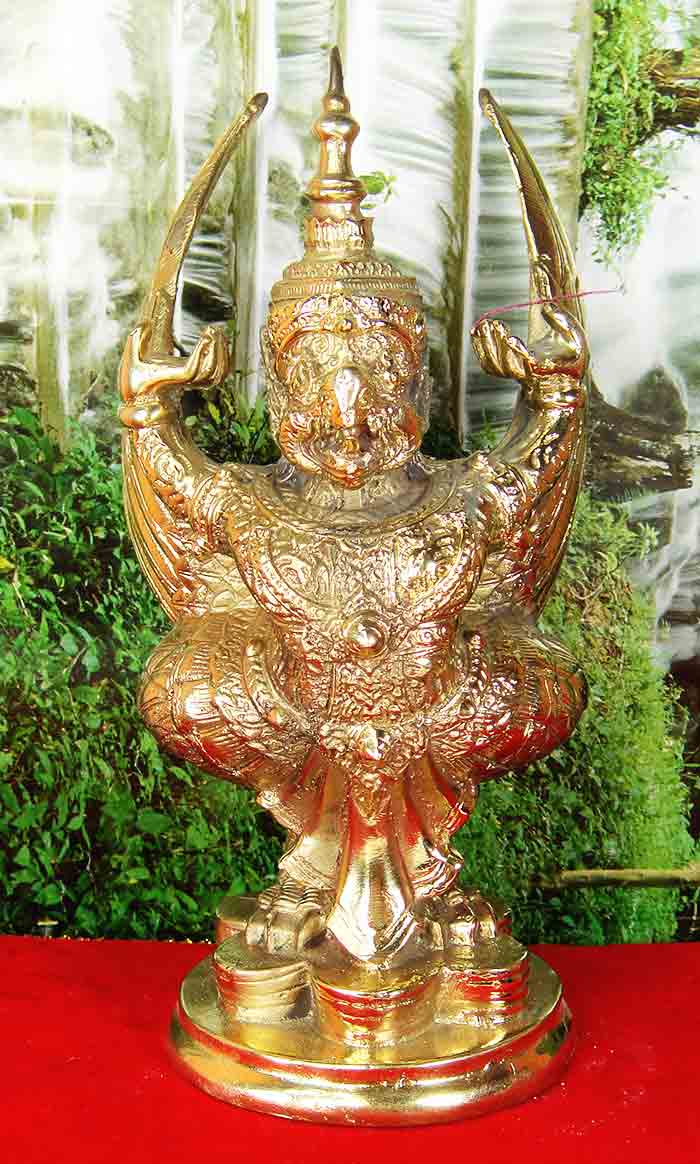 ***พญาครุฑเหยียบเงินทอง เนื้อทองเหลือง อำนาจบารมีความมั่งคั่งร่ำรวยเงินทอง