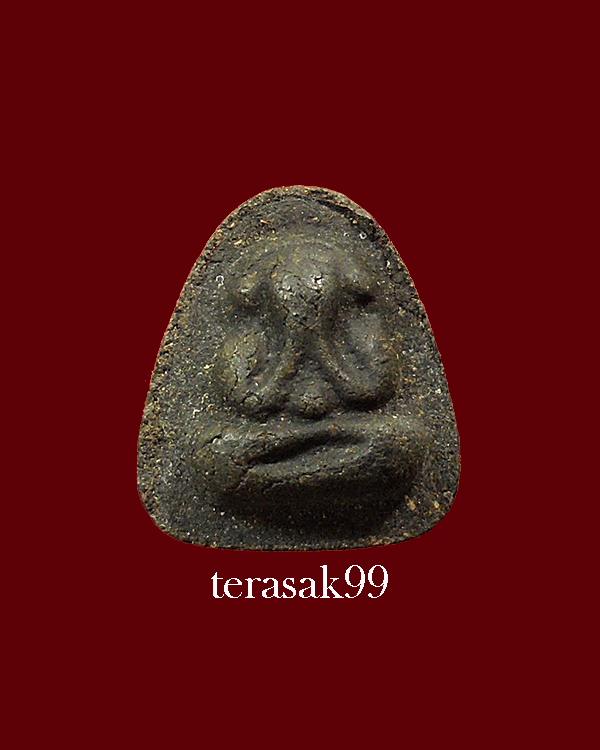 พระปิดตา2หน้า พิมพ์จิ๋ว หลวงปู่เฮี้ยง วัดป่าฯ(อรัญญิกาวาส) ปี2505 เนื้อผงคลุกรัก