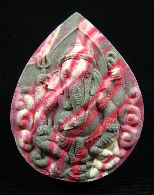 พระพิฆเณศวร์ เนื้อผงเบญจรงค์ หลวงปู่หมุนปลุกเสก ออกวัดซับลำใย จ.ลพบุรี ปี 2543 (25)