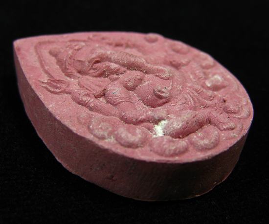 พระพิฆเณศวร์ เนื้อผงสีชมพูเข้ม หลวงปู่หมุนปลุกเสก ออกวัดซับลำใย จ.ลพบุรี ปี 2543 (12)