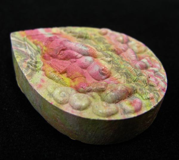 พระพิฆเณศวร์ เนื้อผงเบญจรงค์ หลวงปู่หมุนปลุกเสก ออกวัดซับลำใย จ.ลพบุรี ปี 2543 (17)