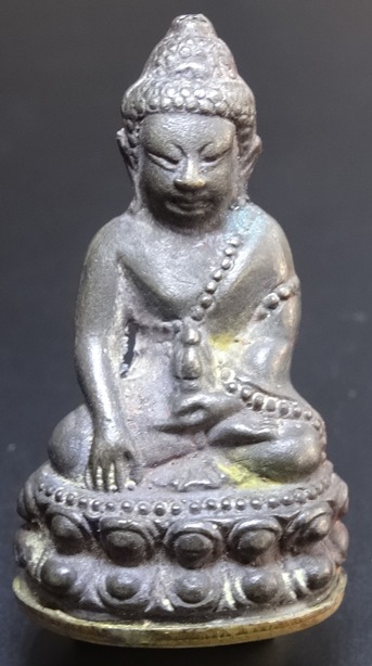 พระกริ่งชินบัญชร ญสส ลป บัวปลุกเสก เนื้อนวะฐานทองฝาบาตร No.2254