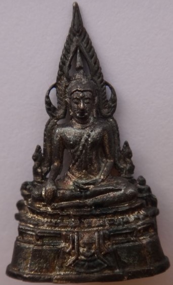 ชินราช เนื้อเงิน รุ่น มาลาเบี่ยง พิมพ์เล็ก เคาะเดียว