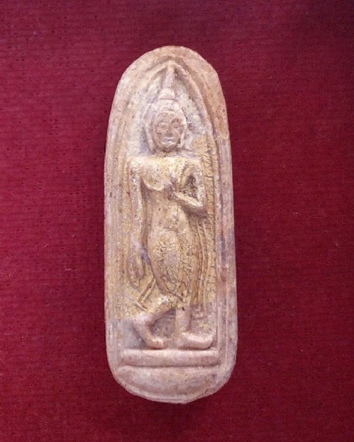 พระลีลาทุ่งเศรษฐี พิมพ์กลาง เนื้อเกสร108 แดง ปิดทองในพิมพ์ หลวงพ่อแพ วัดพิกุลทอง ปี11..เคาะเดียวแดง.