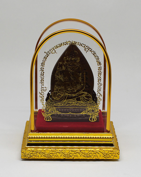 พระเจ้าสัวบูชา รุ่นแรก วัดกลางบางแก้ว รมดำ 1.5 นิ้ว ที่ระลึกฉลองมณทป 100 ปีหลวงปู่บุญ ปี 2560