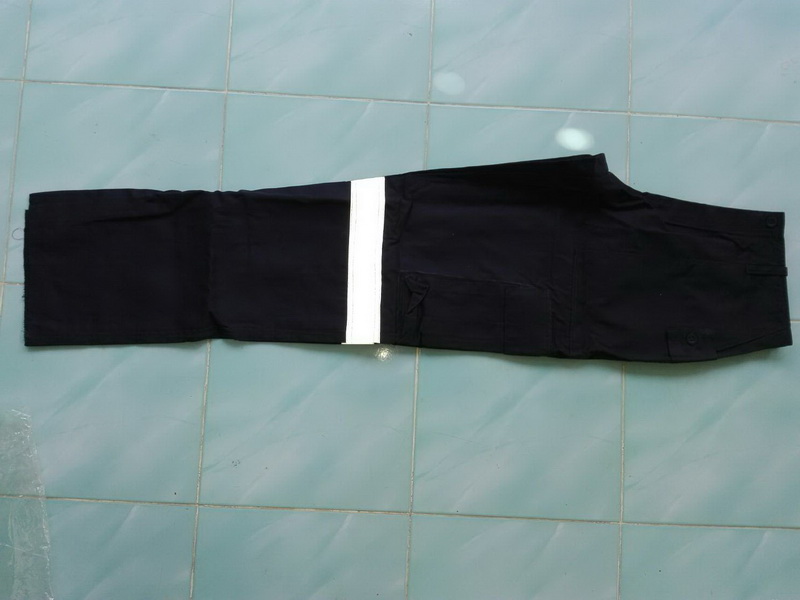 กางเกงช่าง กางเกงกระเป๋าสีกรมท่า ติดแถบสะท้อนแสง 2นิ้ว 1 เส้น #2
