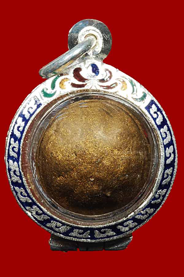 	ลูกอมผงพรายกุมารบรอนซ์วานิช หลวงปู่ทิม วัดละหารไร่ เลี่ยมเงินพร้อมใช้