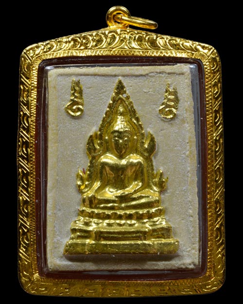 พระคำข้าว รุ่น2 บล็อกพระบาทขีด ปิดทองเดิมจากวัด สวยมากขนาดปิดทองแล้วหน้าตายังติดอยู่เลย หลวงพ่อฤาษี