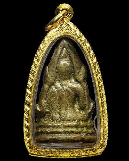 รูปหล่อ หลวงพ่อพระพุทธชินราช อินโดจีน วัดสุทัศน์ พิมพ์ต้อบัวเล็บช้าง 2485 มีโค้ด สวยสวย+ตลับทองคำ12.