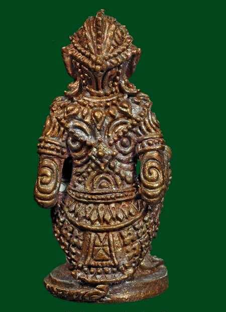 หนุมานมหาปราบไตรจักร หลวงพ่อสาคร วัดหนองกรับ จ.ระยอง เนื้อทองเเดงชนวนอุดผง หมายเลข 9995