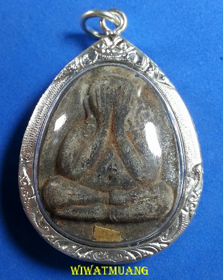 พระผงปิดตา มหาลาภ ญสส สมเด็จพระญาณสังวร สมเด็จพระสังฆราช วัดบวรนิเวศวิหาร พ.ศ.2535 เนื้อผงใบลาน