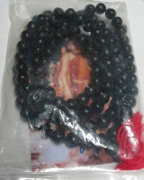 สร้อยประคำเหล็กน้ำพี้ รุ่น 'เสาร์๕ มหาเศรษฐี' ขนาดใหญ่ หลวงปู่หมุน วัดบ้านจาน ปี๒๕๔๓