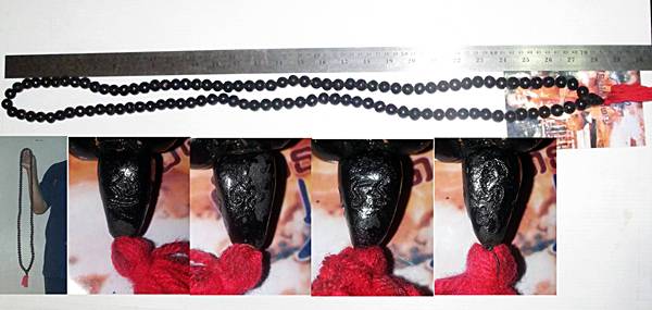 สร้อยประคำเหล็กน้ำพี้ รุ่น 'เสาร์๕ มหาเศรษฐี' ขนาดใหญ่ หลวงปู่หมุน วัดบ้านจาน ปี๒๕๔๓