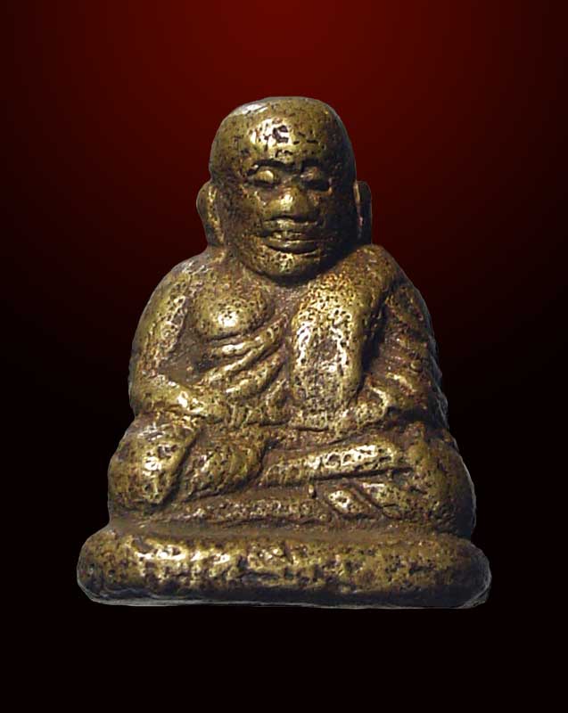 รูปหล่อหลวงพ่อเงิน รุ่นปืนแตก เนื้อโลหะเก่า ปี 2528