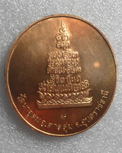เหรียญฟ้าผ่า นั่งเต็มองค์ หลวงปู่ญาท่านสวน วัดนาอุดม อ.ตาลสุม จ.อุบลราชธานี ปี ๔๙
