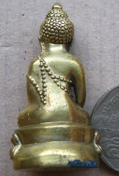 พระกริ่งอุดมทรัพย์ รุ่นเเรก ปี56พระอาจารย์อุดมทรัพย์(จ่อย)ศิษย์เอกหลวงปู่หมุน เนื้อทองทิพย์+รอยจาร เ
