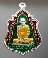 เหรียญมงคลบารมี 57 เนื้อเงินลงยา 3สี (สีเขียว) หลวงพ่อรวย วัดตะโก อยุธยา