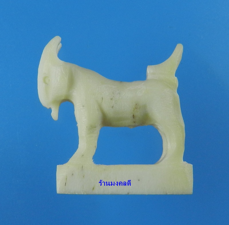 แพะมหาเสน่ห์ แกะจากเขากวาง สีขาว หลวงพ่อสิน วัดละหารใหญ่ จ.ระยอง (สภาพสวยมาก)K#1