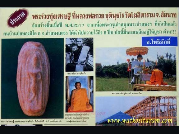 พระลีลาทุ่งเศรษฐี หลวงพ่อกวย หลวงปู่หมุนปลุกเสก