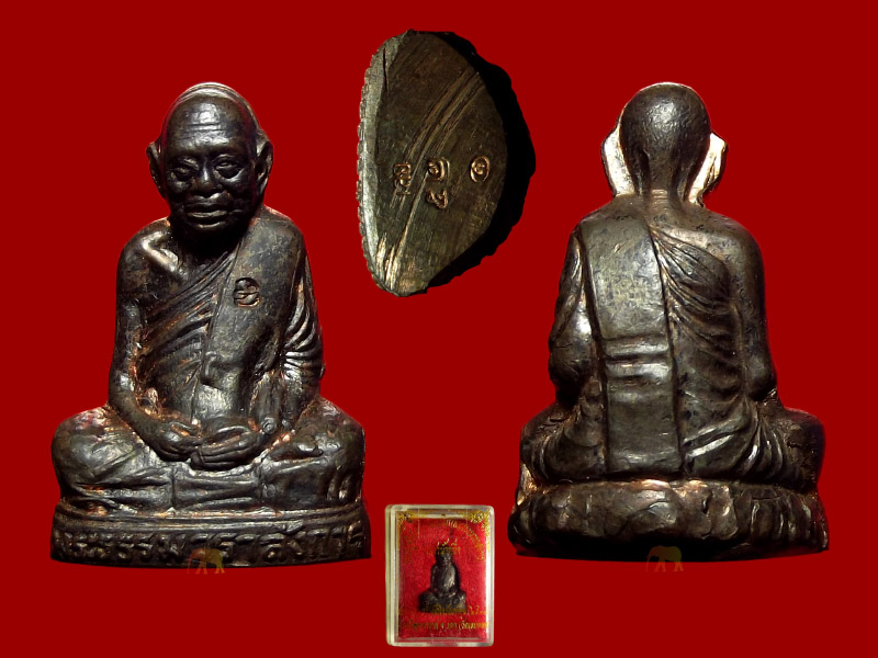 สามองค์ สามเนื้อ,,.รูปหล่อปั้มลอยองค์ พระธรรมวลาลังการ(หลวงปู่ศรีจันทร์) จังหวัดเลย รุ่นเพชรน้ำหนึ่ง
