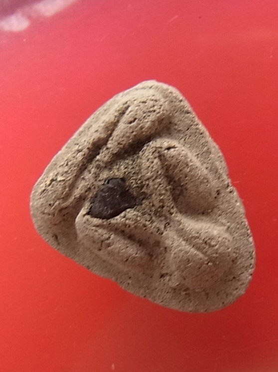 ปิดตาวัดยายร้า เนื้อเทา กรรมการ ฝังพลอยเสกหน้า-หลัง +โรยผงตะไบ หลวงปู่ทิม วัดระหารไร่ ปลุกเสก ปี16