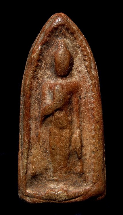 พระร่วงยืนประทานพร ข้างเม็ด กรุหม้อแกงทอง สุโขทัย