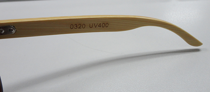 แว่นกันแดด ขาลายไม้ กรอบกระ UV400 ของใหม่