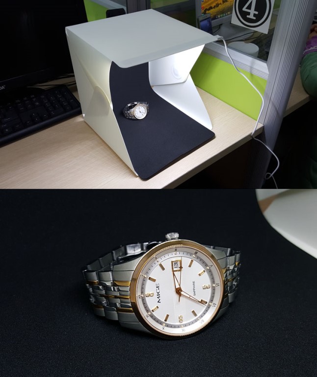 studio ling box led กล่องถ่ายภาพ สินค้า พร้อมไฟ led ขนาด 9 นิ้ว เคาะเดียว