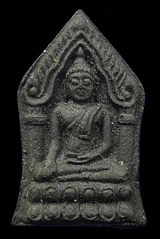 พระขุนแผนทรงพลเล็ก ด้านหลังฝังตะกรุดเงิน 1 ดอก เนื้อผงยาจินดามณี ออกวัดซับลำใย ปี2542 (3)