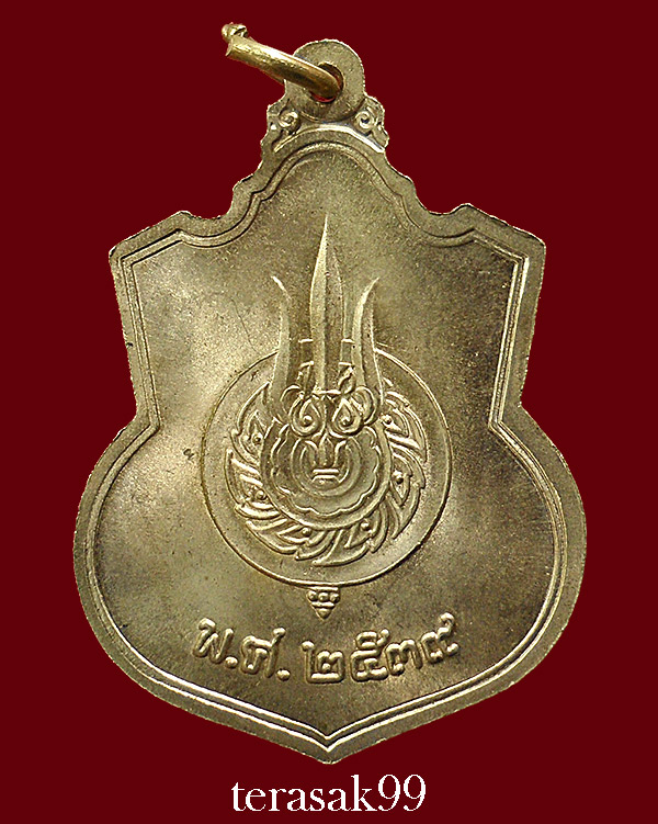 เหรียญในหลวงนั่งบัลลังก์ ฉลองครองราชย์50ปี พิมพ์นิยมพระเกศาชัด มีเม็ดตา กระบี่ยาวปลายมีปลอก (2)