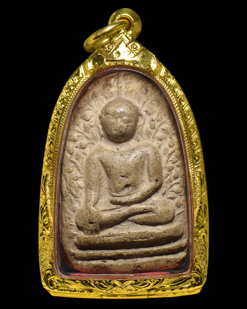 พระเปิม กรุดอนแก้ว จ.ลำพูน เนื้อดิน ฟอร์มพระดี มีหน้าตา ไม่มีซ่อม สภาพสวย+ตลับทองคำ14.88กรัม+บัตร