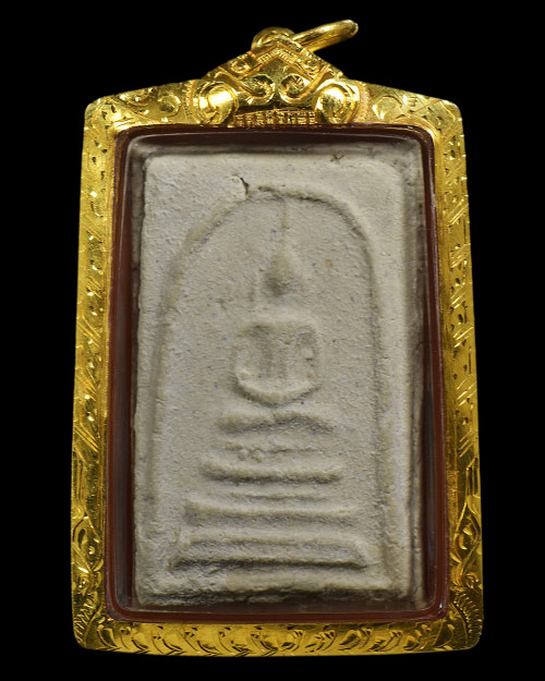 พระสมเด็จบางขุนพรหม พิมพ์ฐานคู่ 2509 สภาพสวย+เลี่ยมทอง+บัตรรับรองครับ