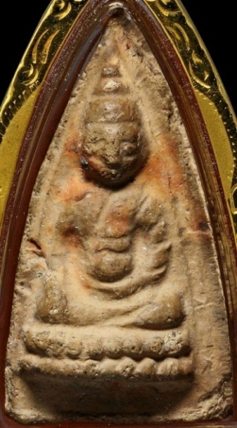 พระพุทโธน้อยคุณแม่บุญเรือน ปี2494 เนื้อดิน วัดอาวุธ กรุงเทพฯ พระประกวดติดรางวัลที่ 2 พร้อมเลี่ยมทองแ